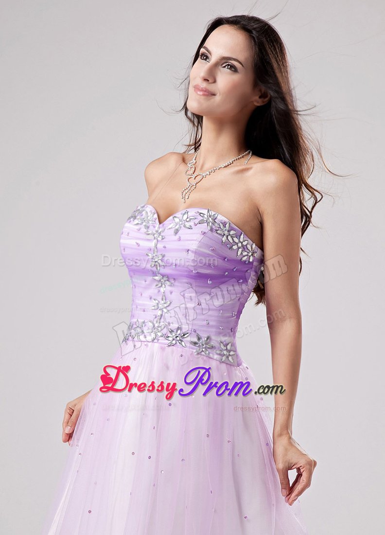 Beaded Bust Sweetheart Mini-length Lavender Prom Cocktail Dress In 2013