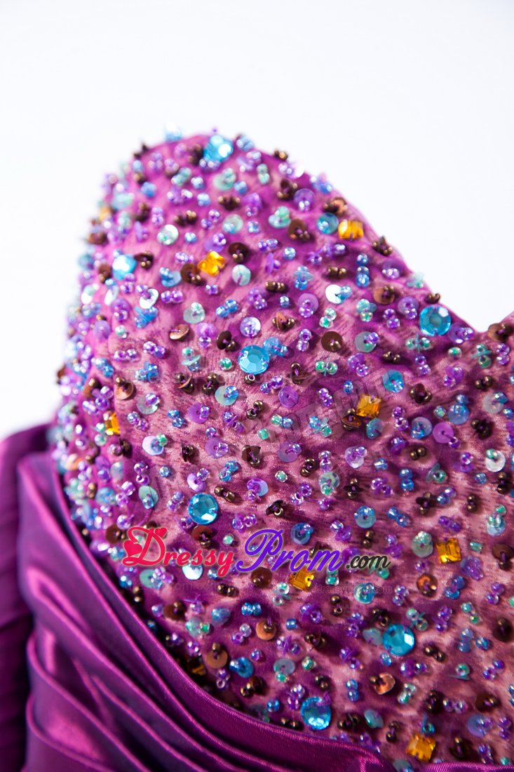 Multi-color A-line Sweetheart Mini-length Beading Prom Cocktail Dress