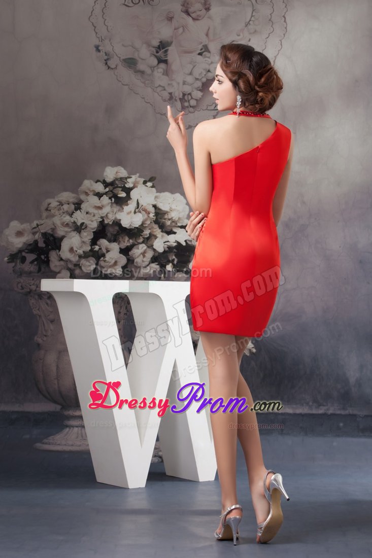 Asymmetrical Red Mini Column Prom Celebrity Dress in South Africa