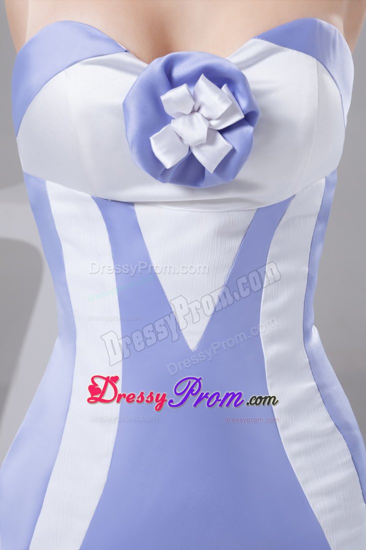 Affordable Flowers Mini Prom Dress in Lilac And White Patterns