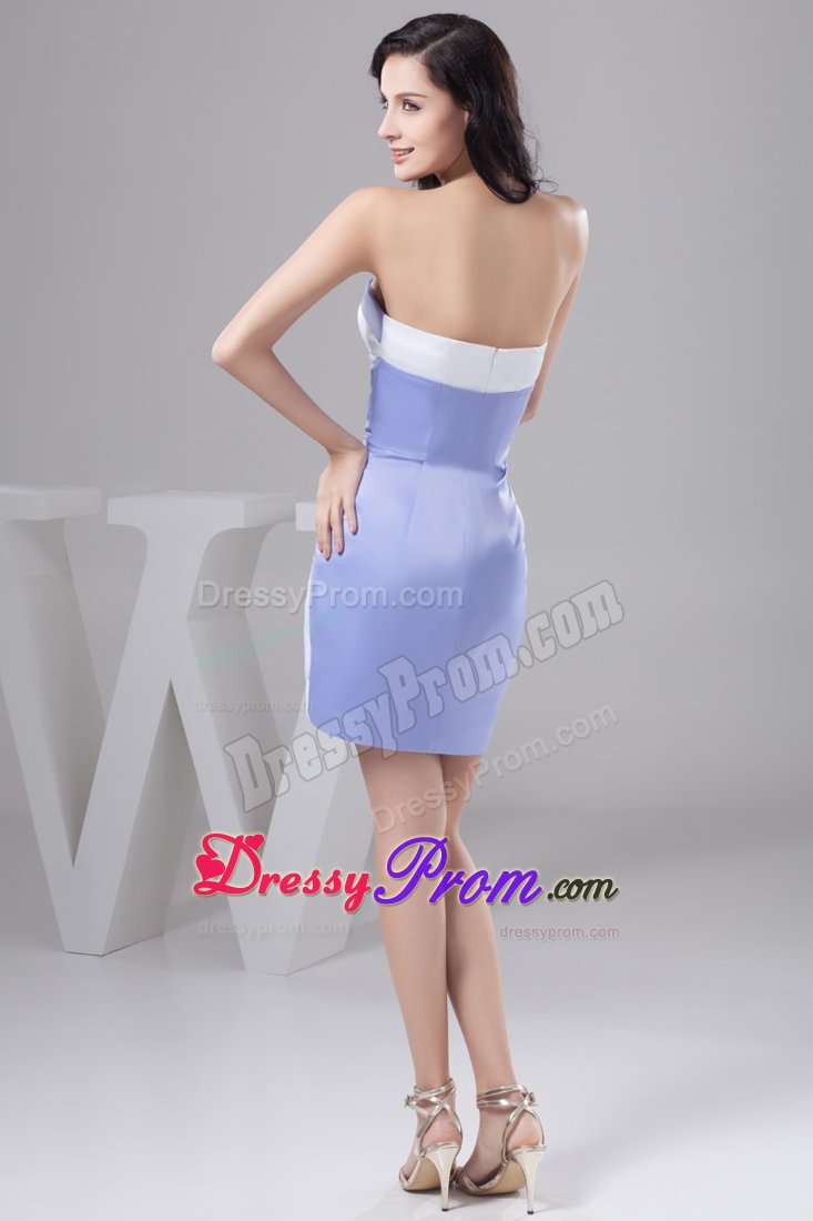 Affordable Flowers Mini Prom Dress in Lilac And White Patterns