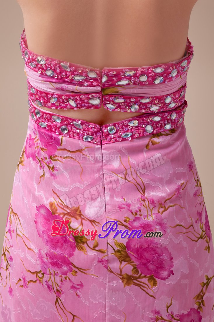 Printing Sweetheart High-low Prom Dress With Beading in Kansas