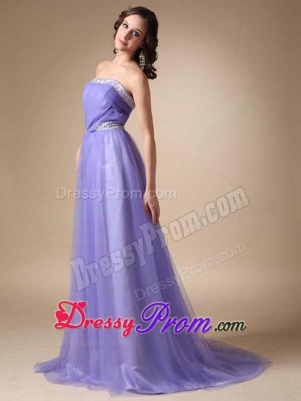Taffeta and Tulle Prom Pageant Dress Brush Train Vitoria Da Conquista