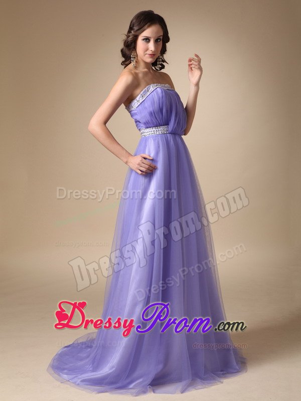 Taffeta and Tulle Prom Pageant Dress Brush Train Vitoria Da Conquista