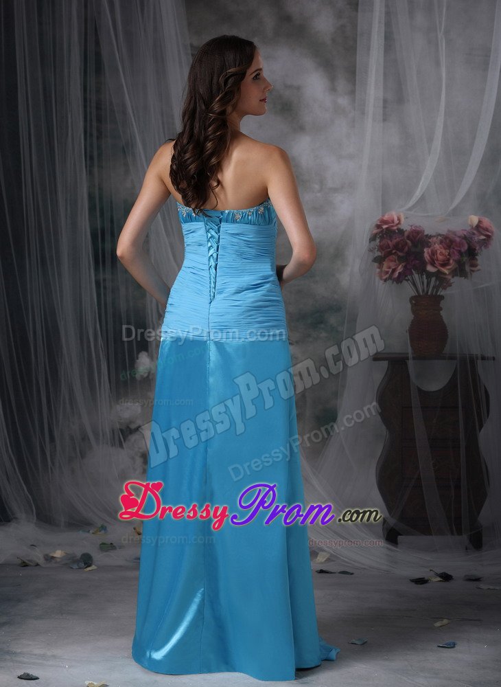 Best Prom Gowns Ruches and Beaded Bodice Lace up Back in Paulista