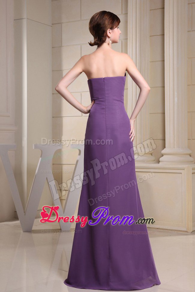 Zipper-up Chiffon Dress for Prom Princess Ruched Sweetheart in 2013