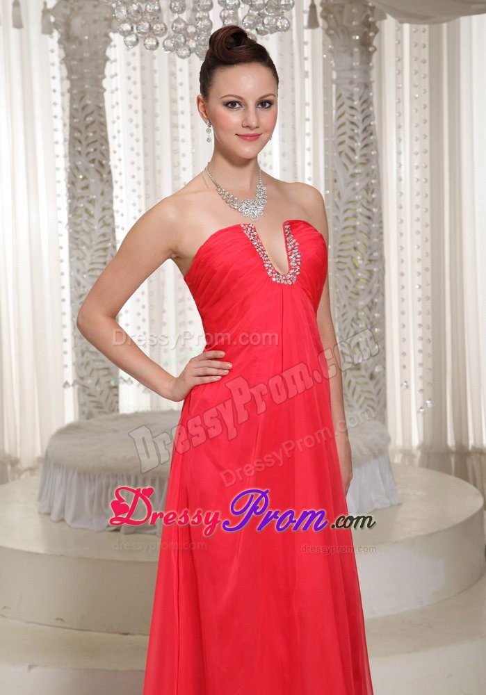 Foz Do Iguacu Chiffon Prom Gown Dress Strapless with Side Zipper