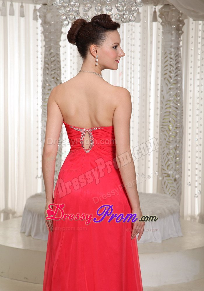 Foz Do Iguacu Chiffon Prom Gown Dress Strapless with Side Zipper