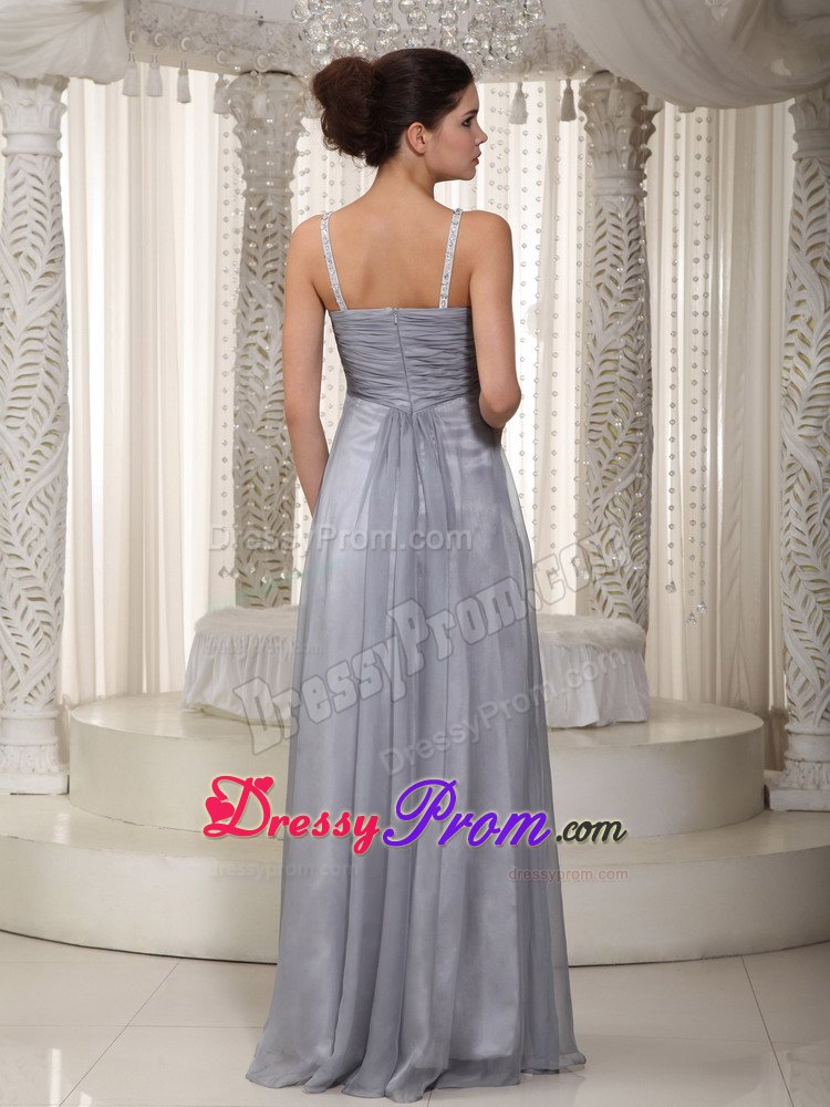 Modest Beaded Straps Taffeta Prom Dress Floor-length in Sao Vicente