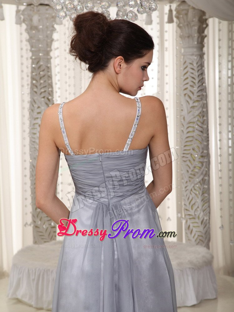 Modest Beaded Straps Taffeta Prom Dress Floor-length in Sao Vicente