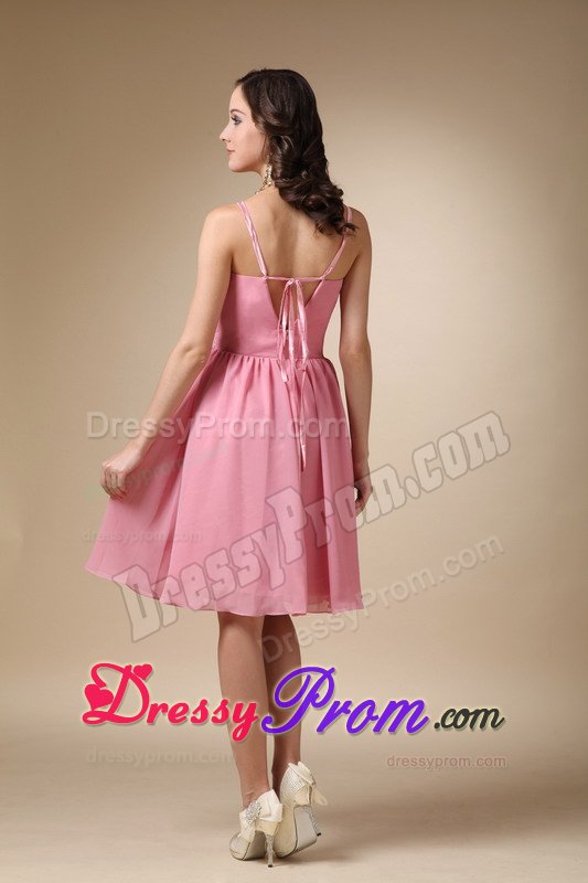 Anapolis Chiffon Spaghetti Straps Junior Prom Chiffon with Mini-length