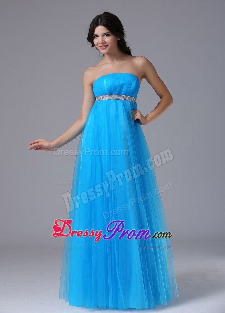 New Chiffon Floor-length Prom Party Dress Strapless Beaded in Jundiai