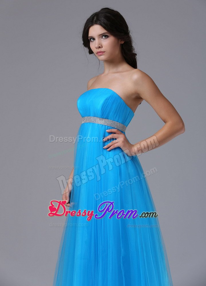 New Chiffon Floor-length Prom Party Dress Strapless Beaded in Jundiai