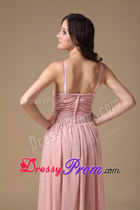 Impressive v-Neck Strapless Prom Celebrity Dress Ruches Floor-length