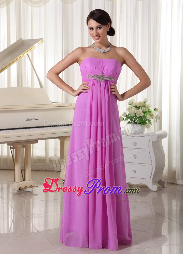New Arrival Floor-length Chiffon Prom Evening Dress Beading Strapless
