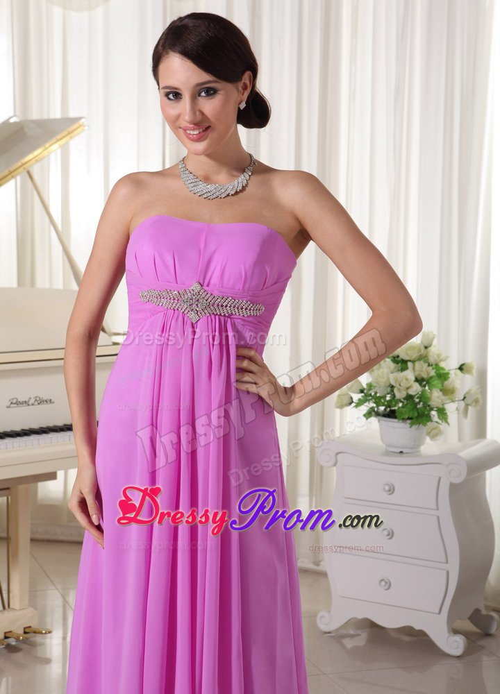New Arrival Floor-length Chiffon Prom Evening Dress Beading Strapless
