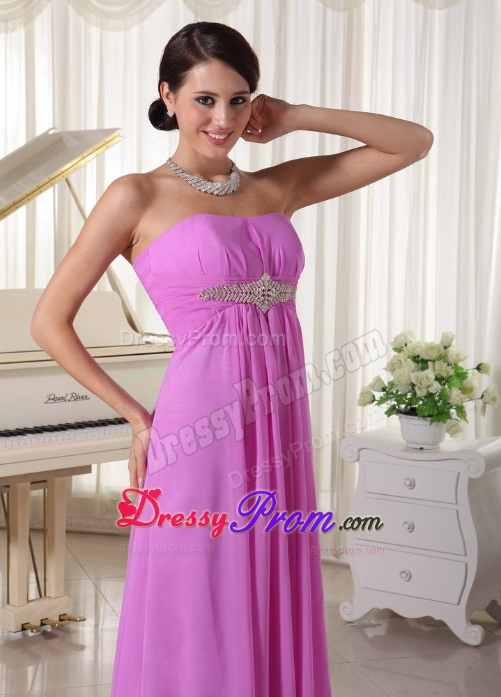 New Arrival Floor-length Chiffon Prom Evening Dress Beading Strapless