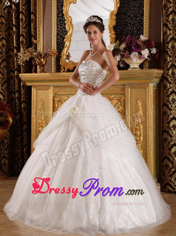 San Rafael CA Cheap White Tulle Sweet 15 Dresses with Beading