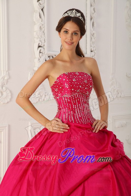 Beading and Ruffled Layers Accent Sweet 15 Dresses in Hot Pink