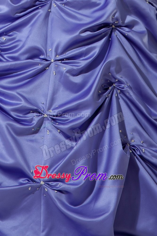 San Bruno CA Beaded Lavender Quinceanera Gown with Spaghetti Straps