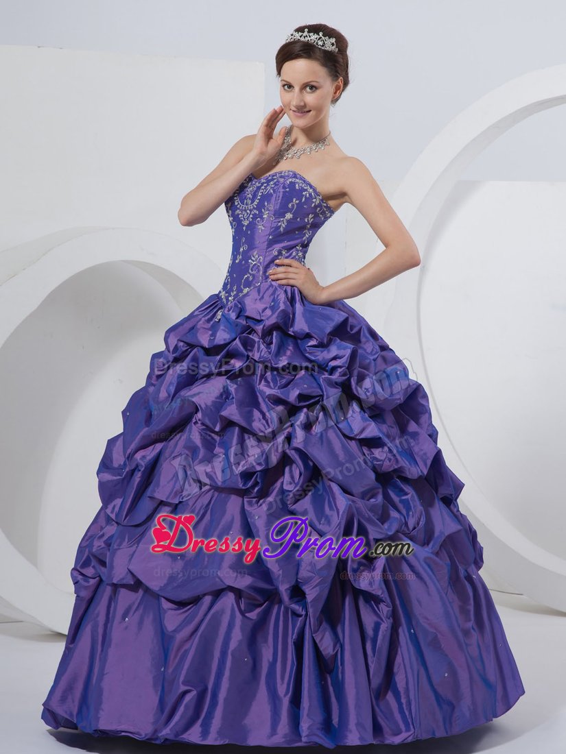 San Bernardino CA Lavender Embroidered Quinceanera Gown on Sale