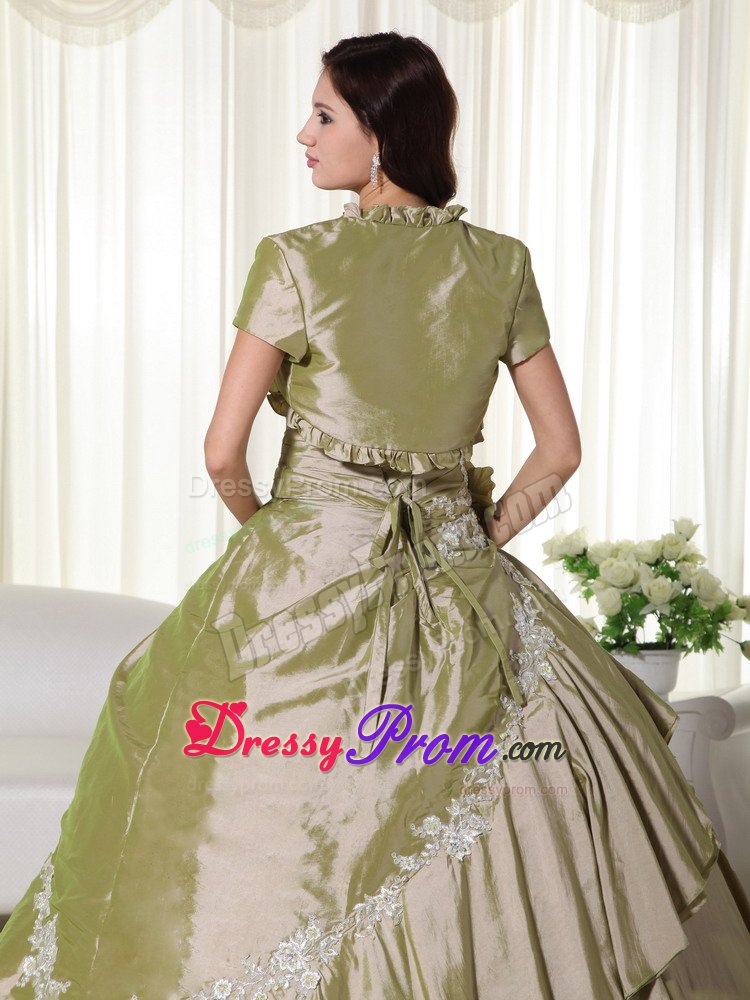 Rancho Cordova CA Olive Green Quinceanera Dresses with Appliques