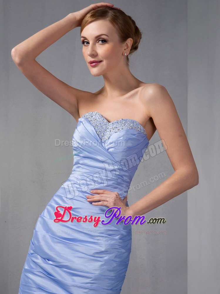 Chula Vista CA Lilac Column Ruched and Beaded Prom Party Dress