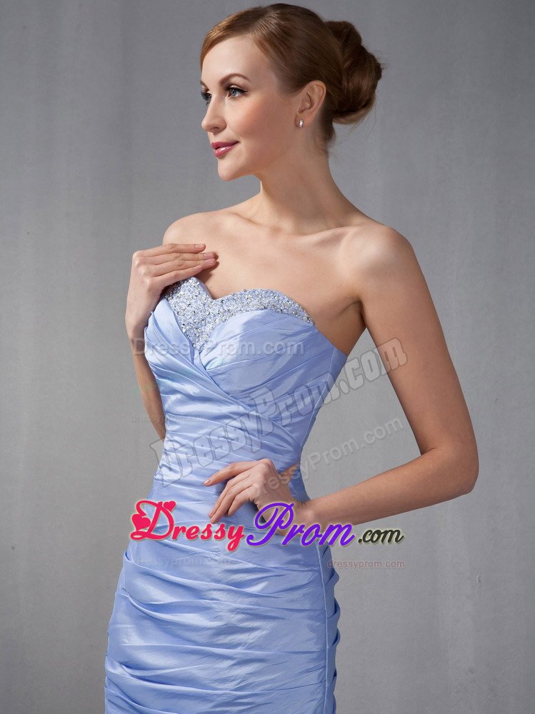 Chula Vista CA Lilac Column Ruched and Beaded Prom Party Dress