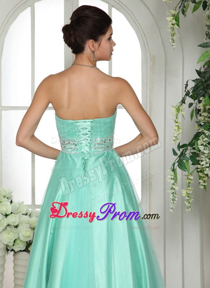 Chico CA Beading Accent A-line Prom Party Dress in Apple Green