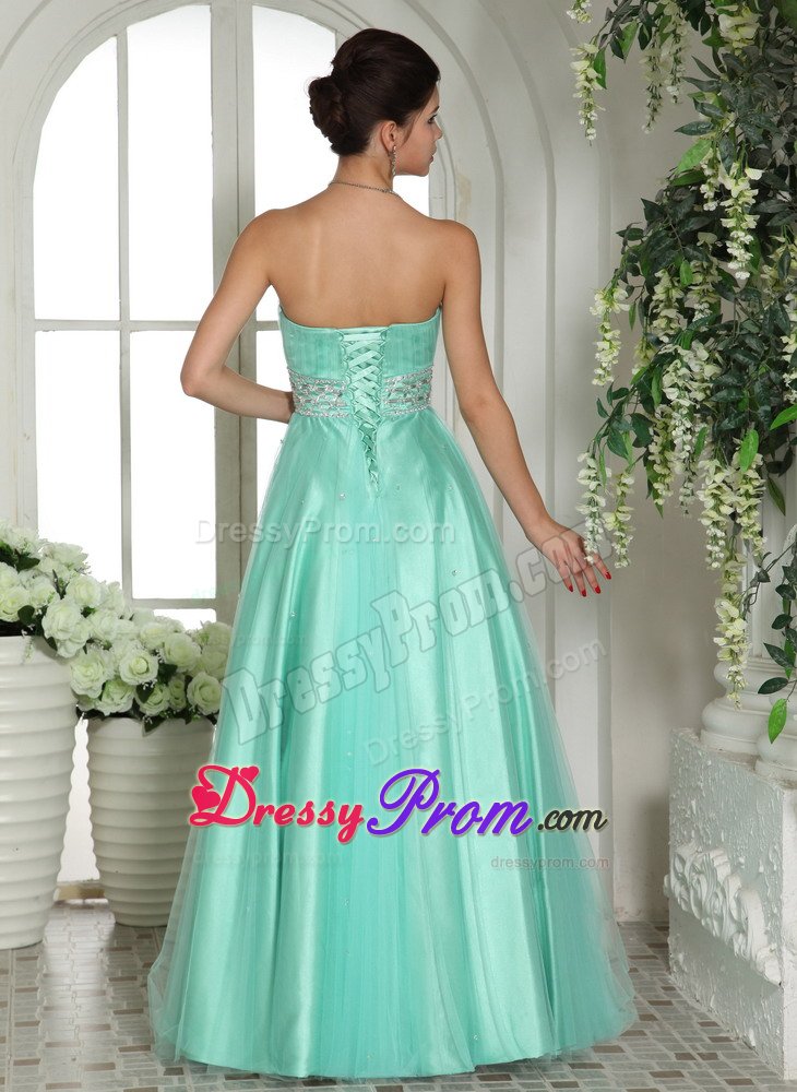 Chico CA Beading Accent A-line Prom Party Dress in Apple Green