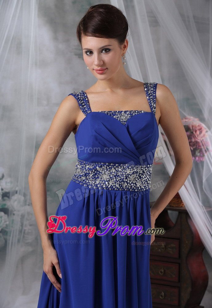 Campbell CA Royal Blue Prom Formal Dresses with Beading and Straps