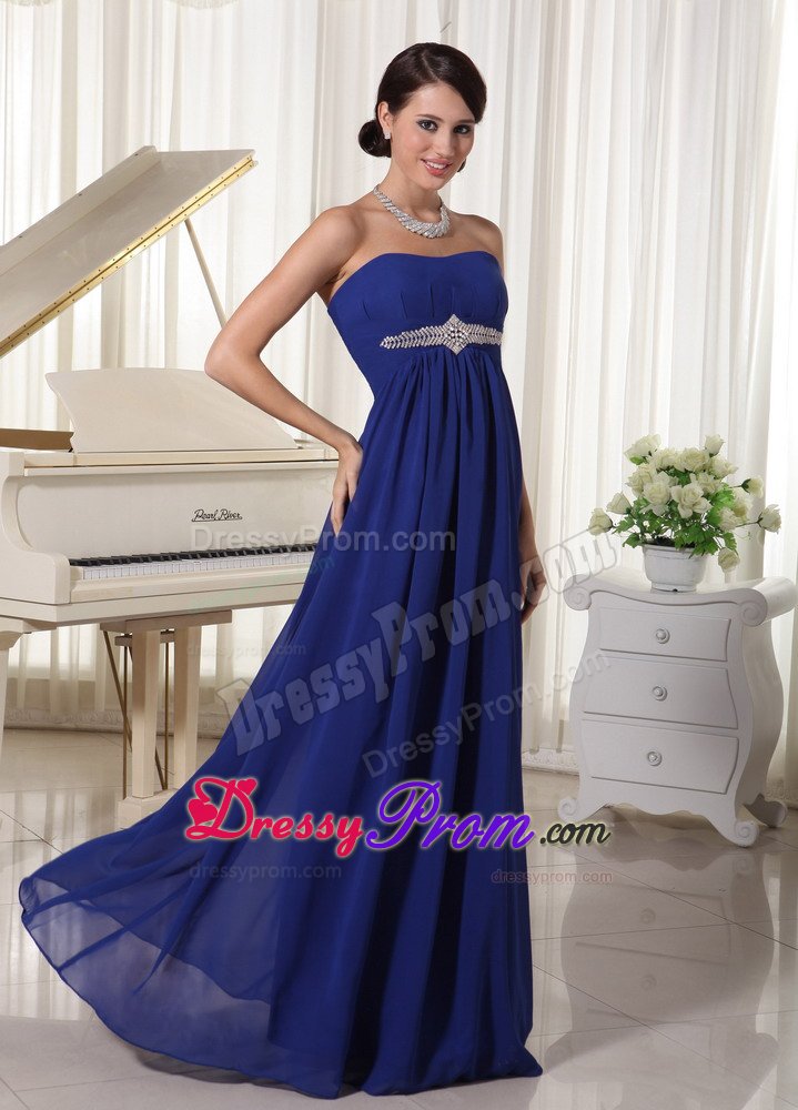 Noble Chiffon Royal Blue Mother Of The Bride Dresses Sweetheart