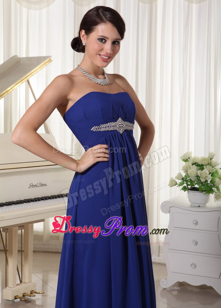 Noble Chiffon Royal Blue Mother Of The Bride Dresses Sweetheart