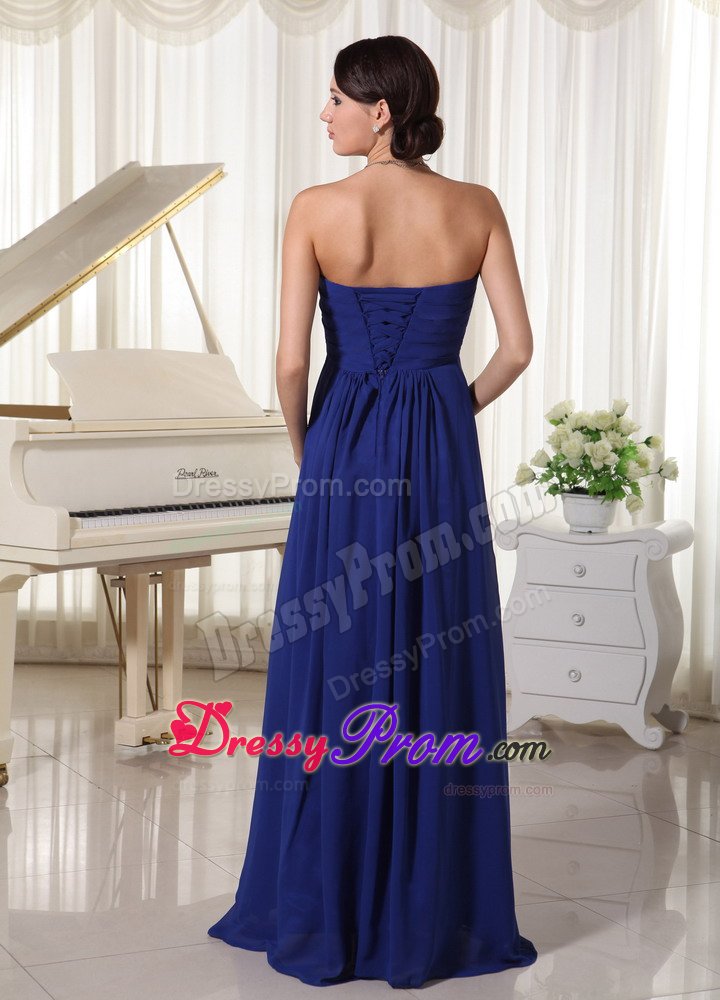 Noble Chiffon Royal Blue Mother Of The Bride Dresses Sweetheart