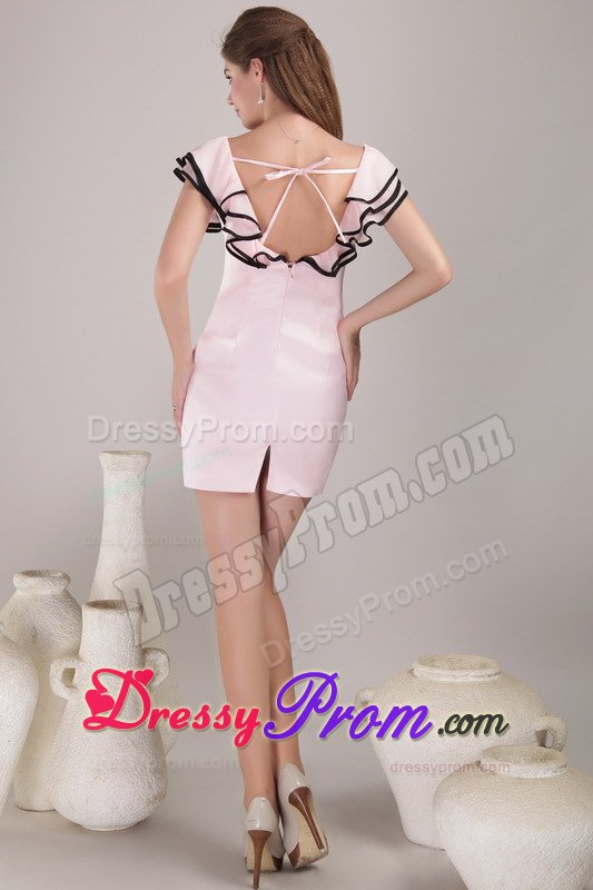 Flounced Neckline Mini Prom Dress for Ladies Colors to Choose
