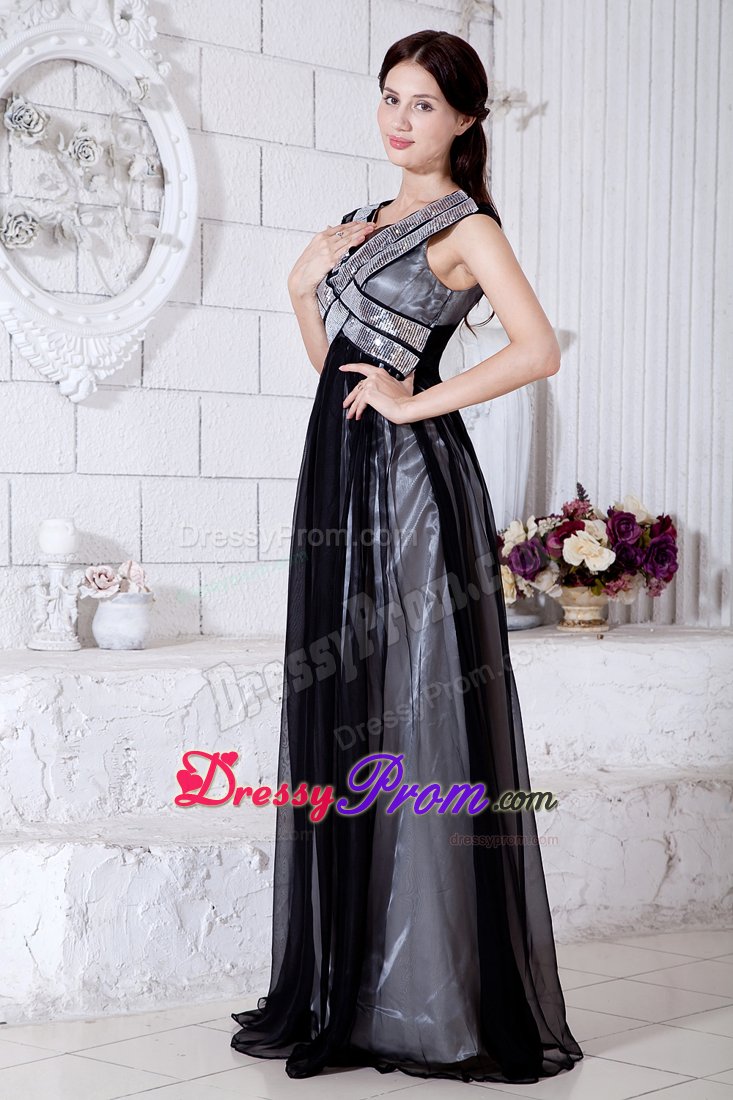 Unique Sequins Prom Cocktail Dress V-neck Floor-length for Women