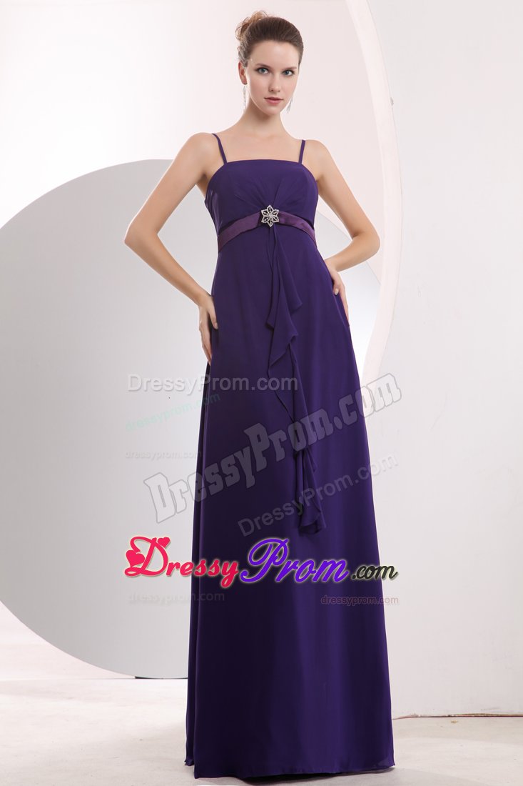 Brand New Purple Floor-length Prom Celebrity Dress Spaghetti Straps