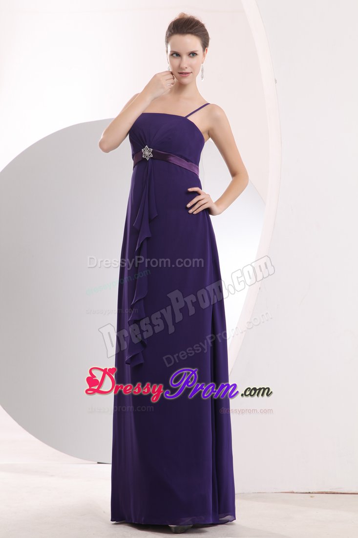 Brand New Purple Floor-length Prom Celebrity Dress Spaghetti Straps