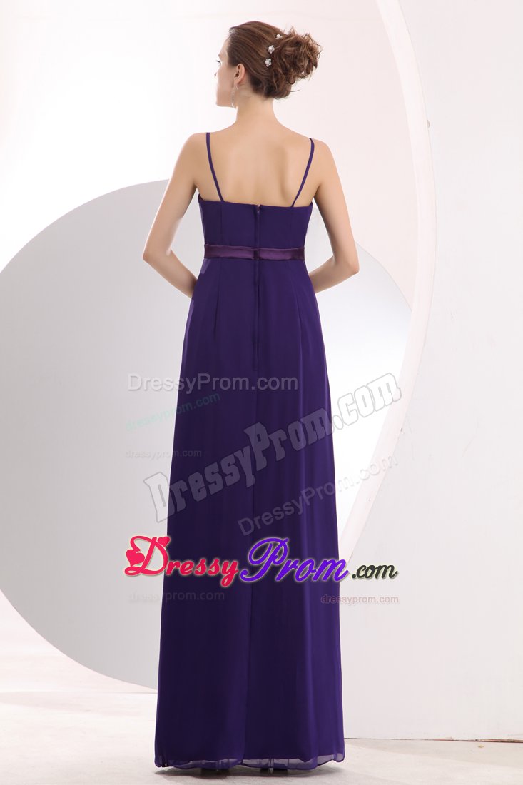 Brand New Purple Floor-length Prom Celebrity Dress Spaghetti Straps