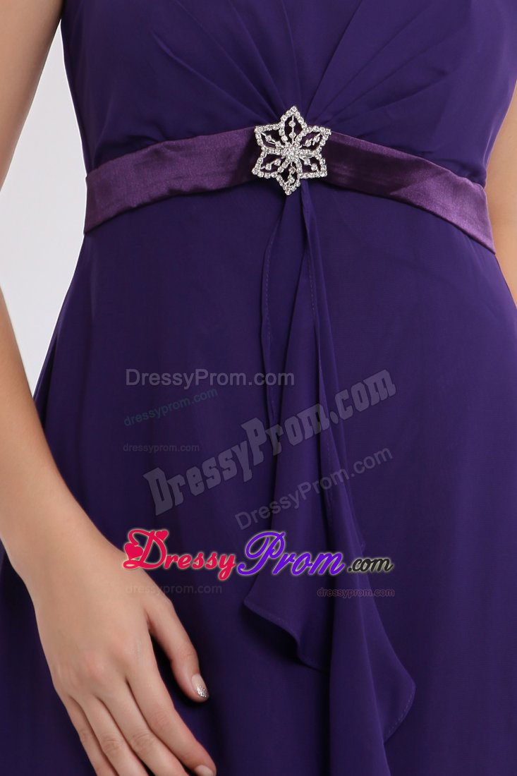 Brand New Purple Floor-length Prom Celebrity Dress Spaghetti Straps