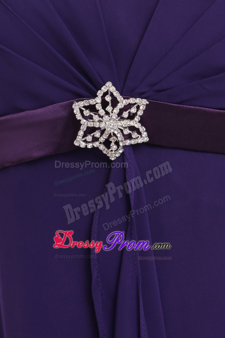 Brand New Purple Floor-length Prom Celebrity Dress Spaghetti Straps