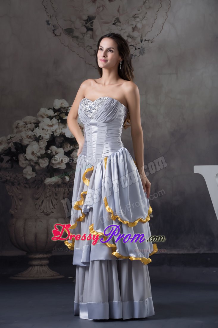Cheap Empire Sweetheart Beaded Ruched Lilac Dress for Prom