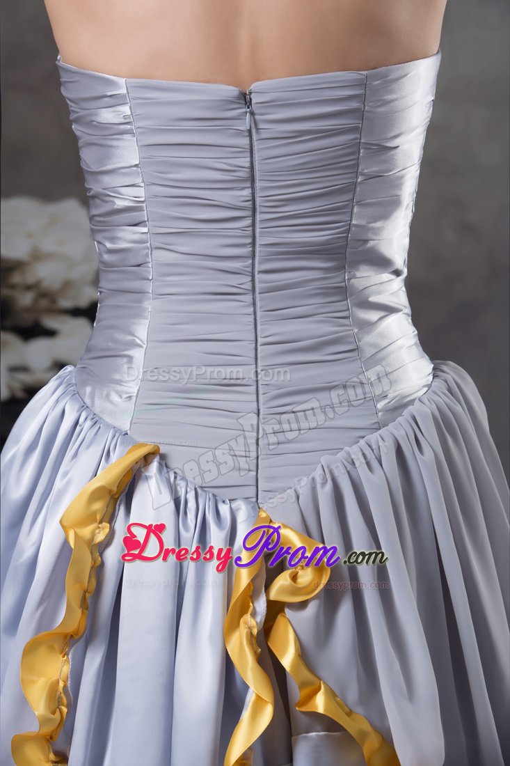 Cheap Empire Sweetheart Beaded Ruched Lilac Dress for Prom