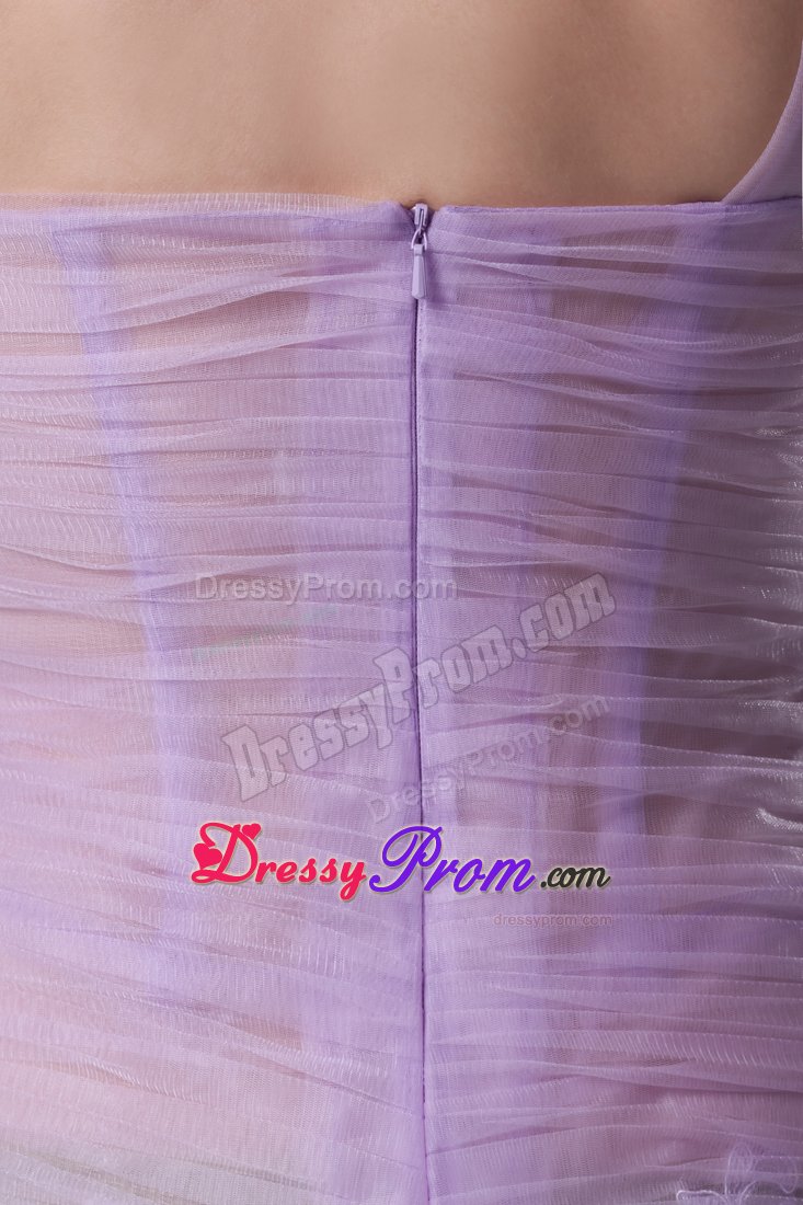 Modest Mermaid Lavender Appliques One Shoulder Prom Gown