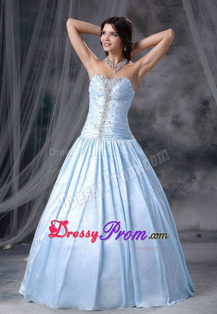 Hot Light Blue Sweetheart Beaded Prom Dress in Warwickshire
