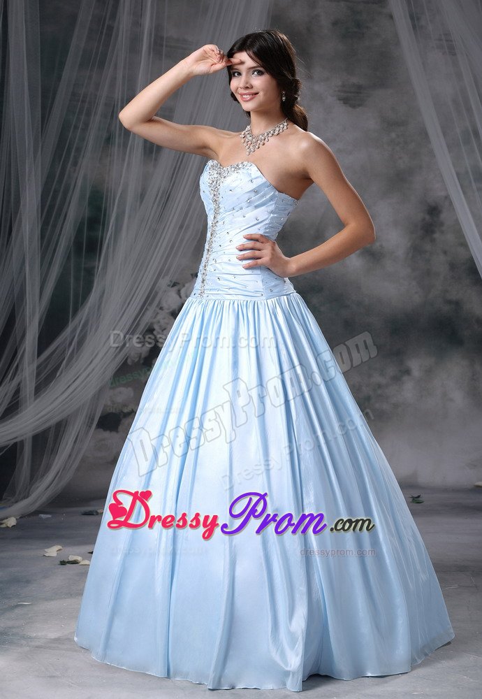 Hot Light Blue Sweetheart Beaded Prom Dress in Warwickshire