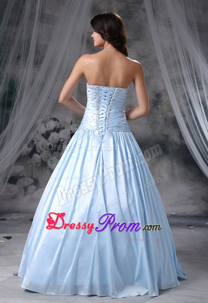 Hot Light Blue Sweetheart Beaded Prom Dress in Warwickshire