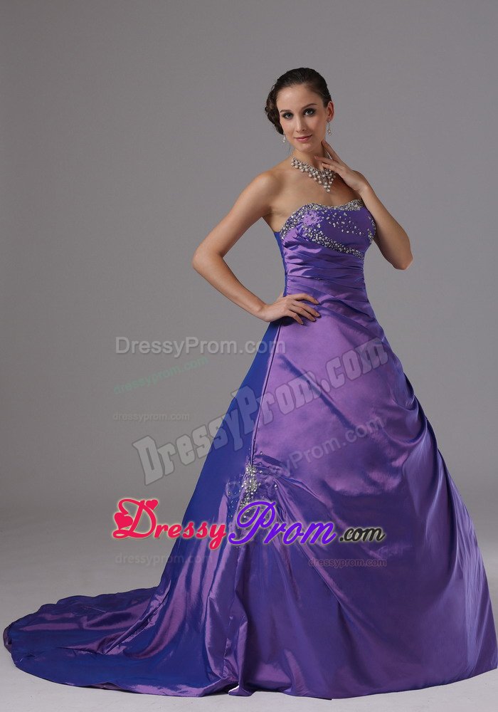 A-line Strapless Beaded Prom Dress for Girls Colors to Choose