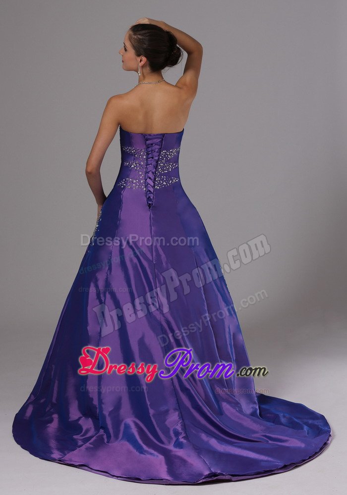 A-line Strapless Beaded Prom Dress for Girls Colors to Choose