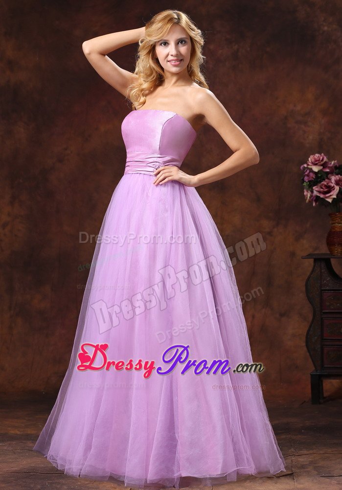 Recommended Campina Tulle Strapless Grande Prom Gowns in Lavender